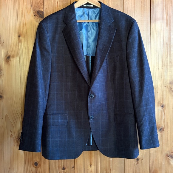 Peter Millar 42S Plaid 100% Wool 2 Button Sport Jacket